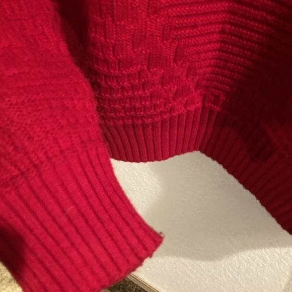 EXPRESSIONS Red V-Neck Sweater - Picture 5 of 5